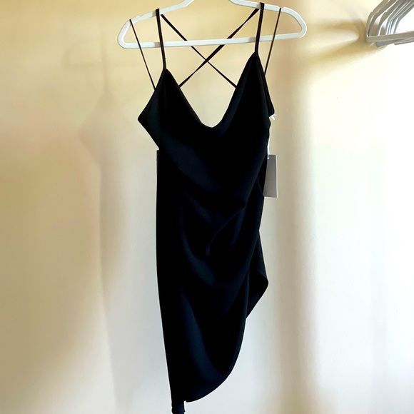 NWT Amanda Uprichard Janet Dress in Black Size XL - Picture 4 of 11